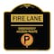 Signmission Fire Lane Emergency Access Route W/ No Parking, Black & Gold Aluminum Sign, 18" x 18", BG-1818-24016 A-DES-BG-1818-24016 - alternate 1